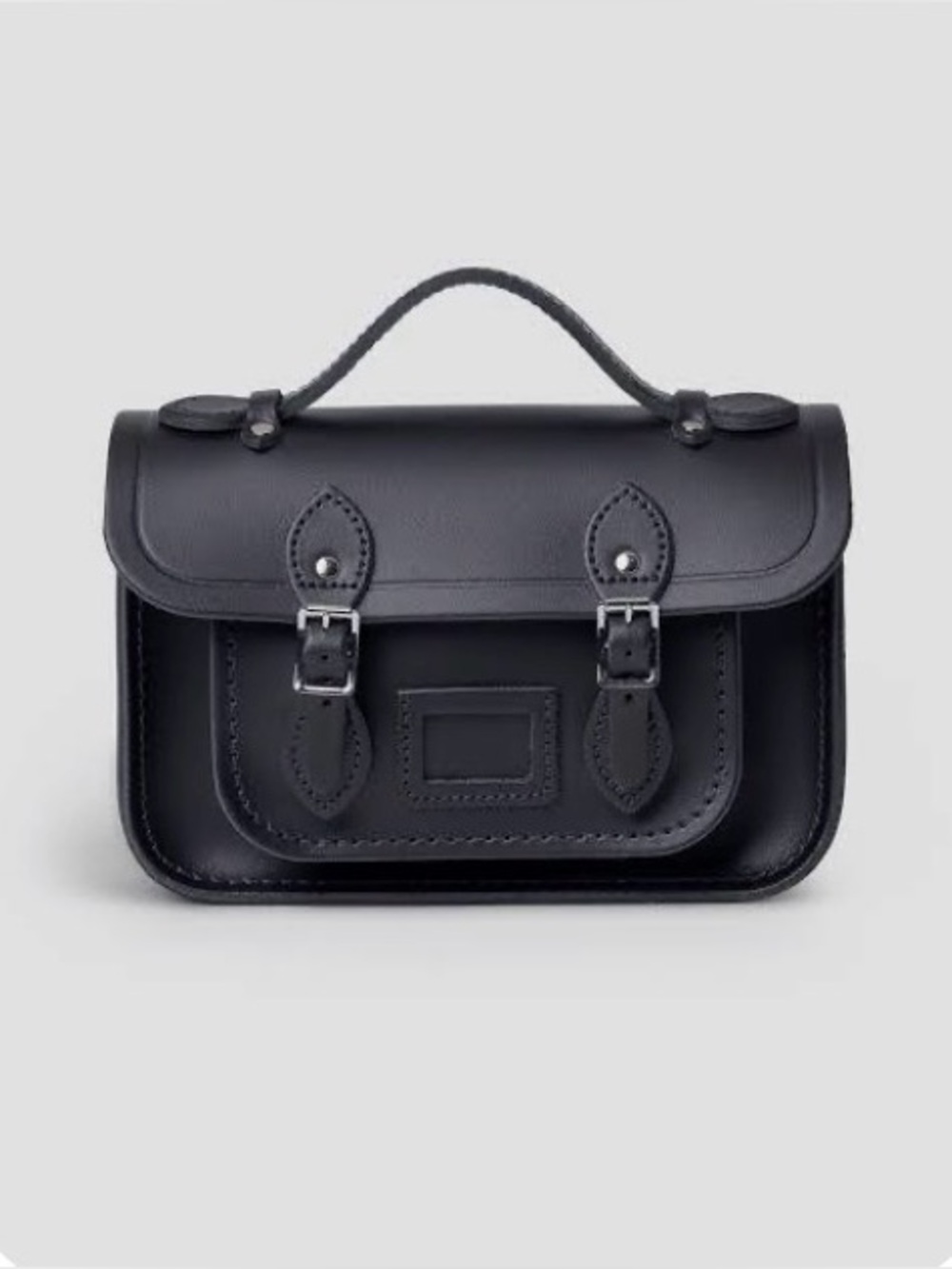 💼🍎The Cambridge Satchel Company 11" Leather Classic Satchel - Vintage Black 🖤